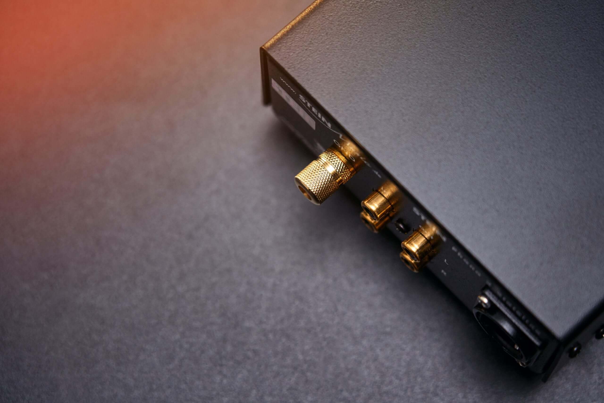 SteinMusic Stateline Phono 2 – Phono Vorverstärker mit hochwertigen vergoldeten Anschlüssen für beste Klangqualität